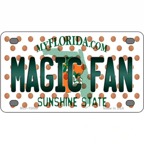 Magic Fan Florida Novelty Metal License Plate 4" x 2.2" (MLP)