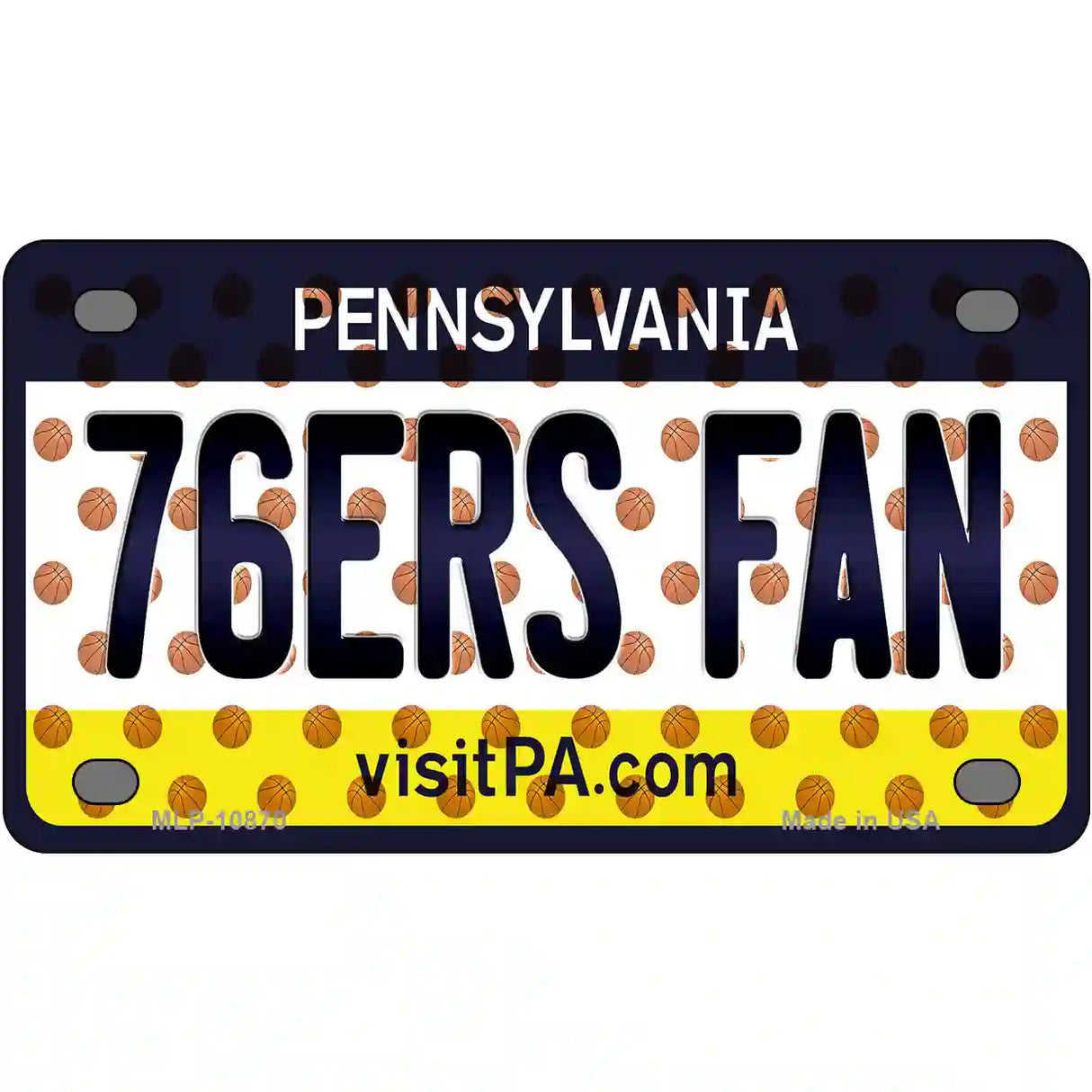 76ers Fan Pennsylvania Novelty Metal License Plate 4" x 2.2" (MLP)