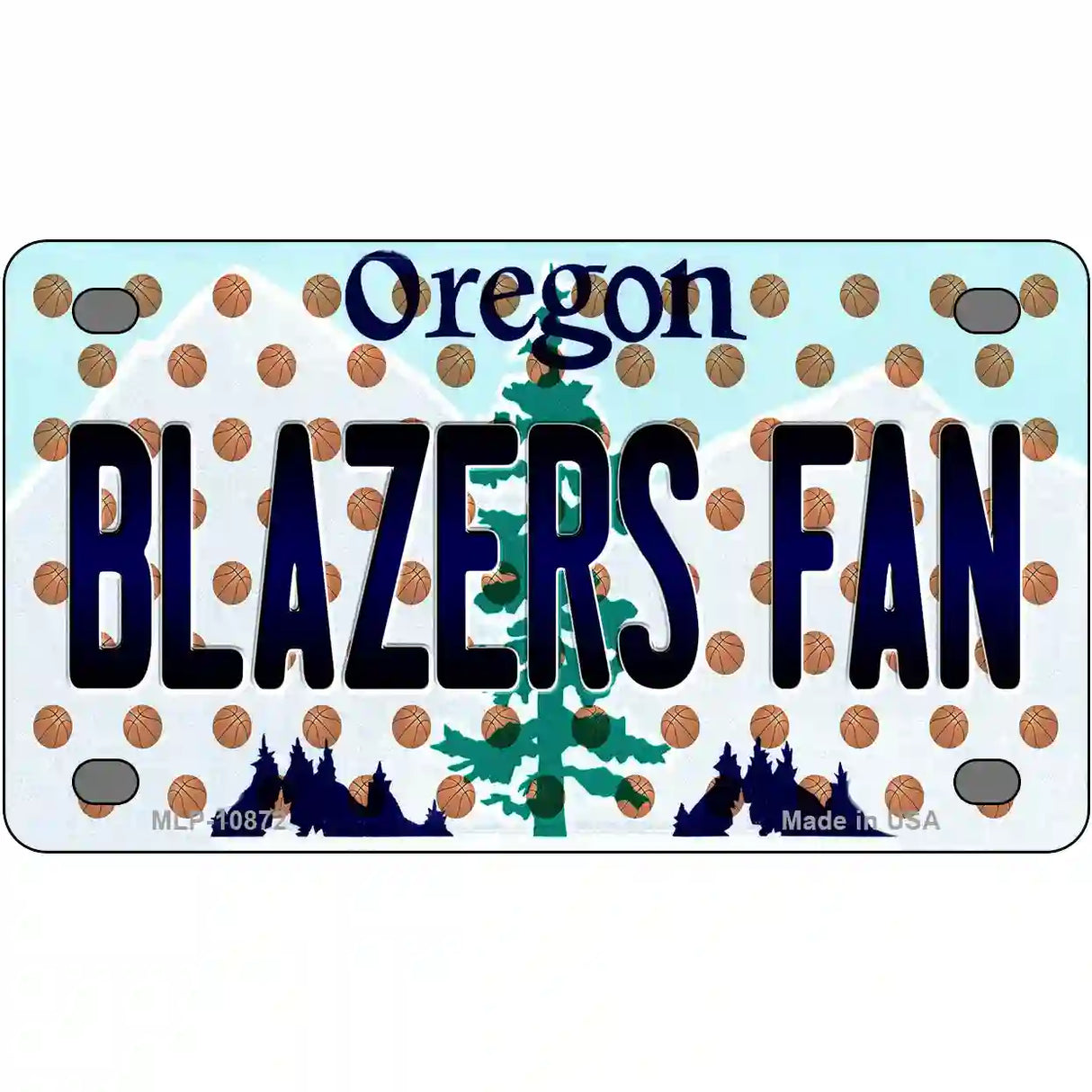 Blazers Fan Oregon Novelty Metal License Plate 4" x 2.2" (MLP)