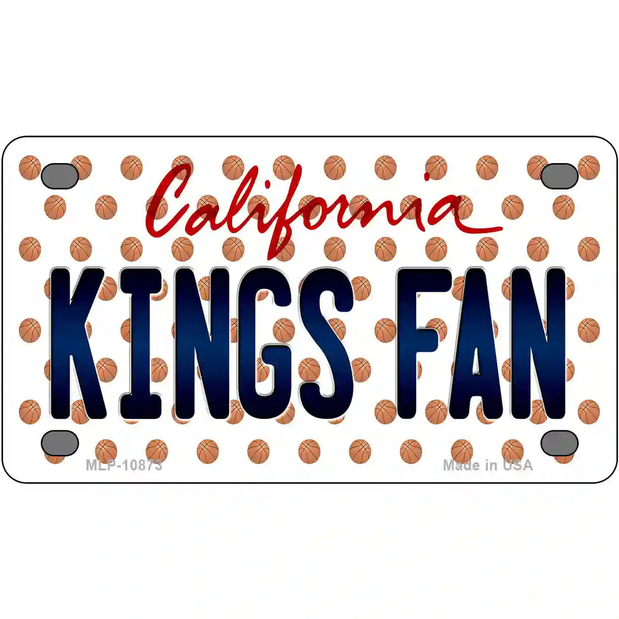 Kings Fan California Basketball Novelty Metal License Plate 4" x 2.2" (MLP)