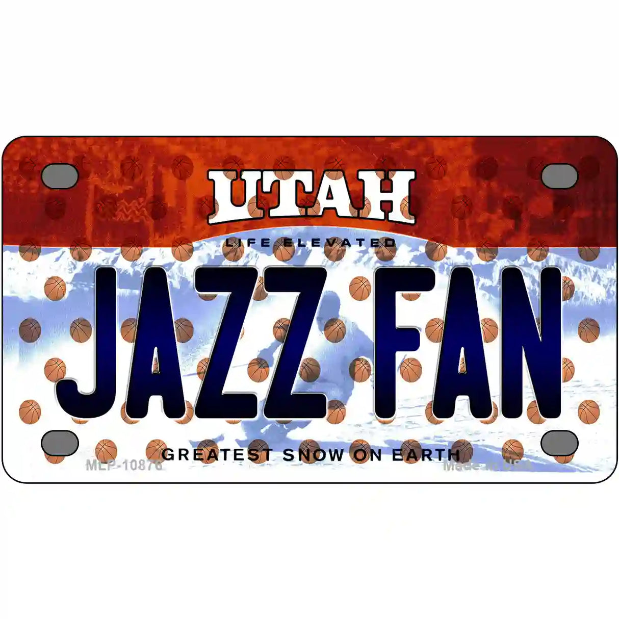 Jazz Fan Utah Novelty Metal License Plate 4" x 2.2" (MLP)