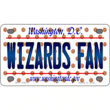 Wizards Fan Washington DC Novelty Metal License Plate 4" x 2.2" (MLP)