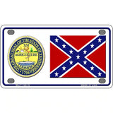 Confederate Flag Tennessee Seal Novelty Metal License Plate 4" x 2.2" (MLP)