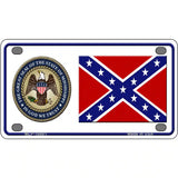 Confederate Flag Mississippi Seal Novelty Metal License Plate 4" x 2.2" (MLP)