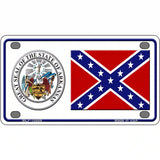 Confederate Flag Arkansas Seal Novelty Metal License Plate 4" x 2.2" (MLP)