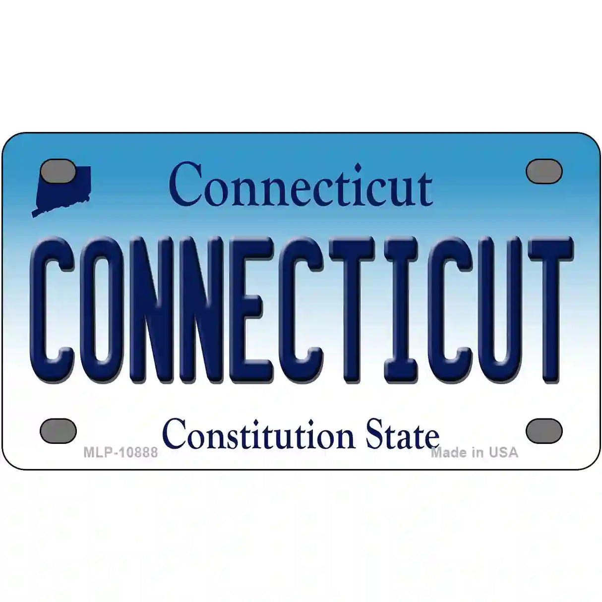 Connecticut Metal Novelty License Plate 4" x 2.2" (MLP)