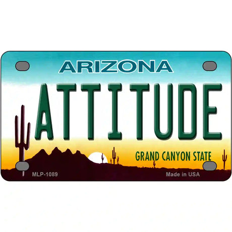 Arizona Attitude Novelty Metal License Plate 4" x 2.2" (MLP)