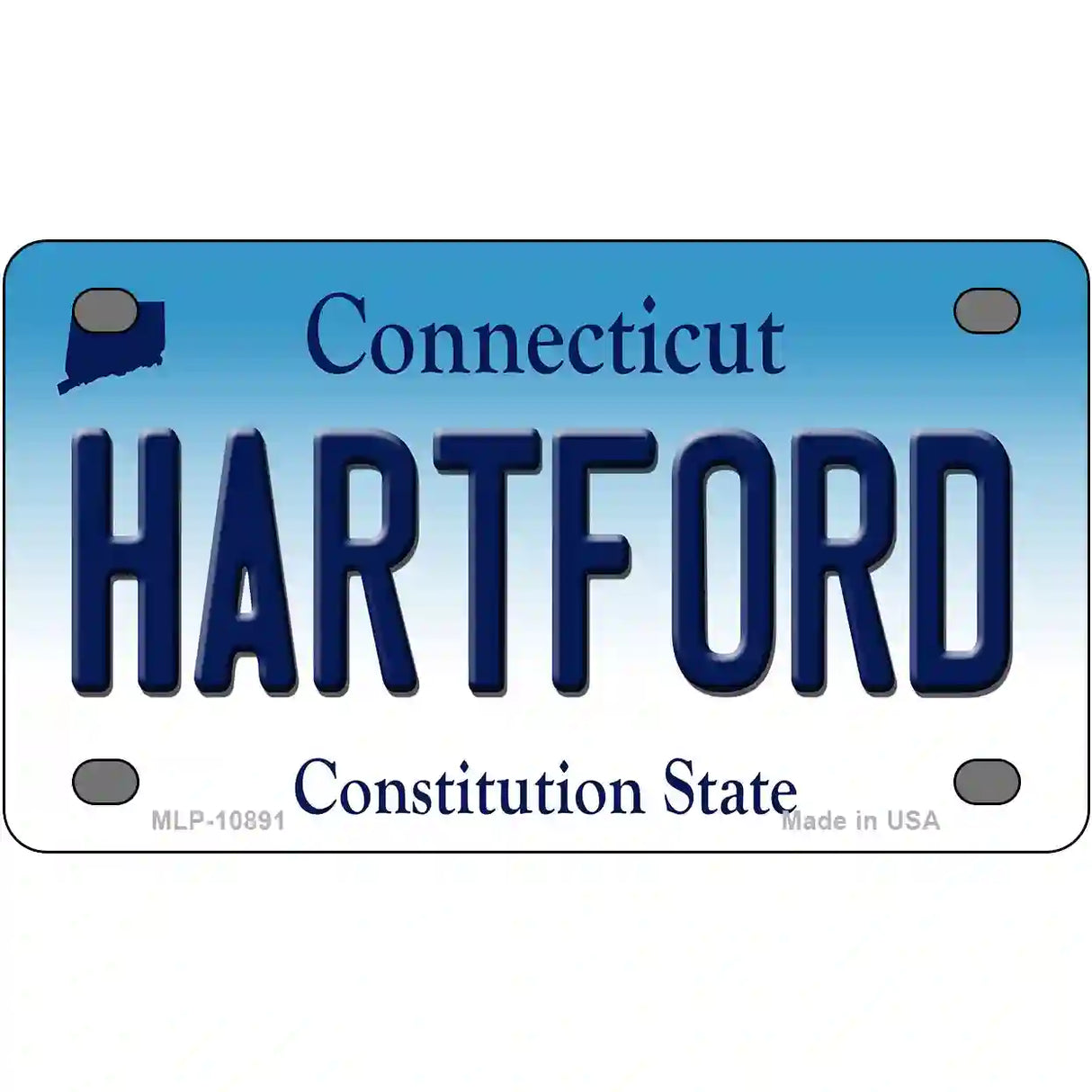 Hartford Connecticut Metal Novelty License Plate 4" x 2.2" (MLP)