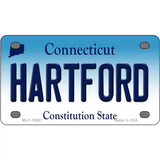 Hartford Connecticut Metal Novelty License Plate 4" x 2.2" (MLP)