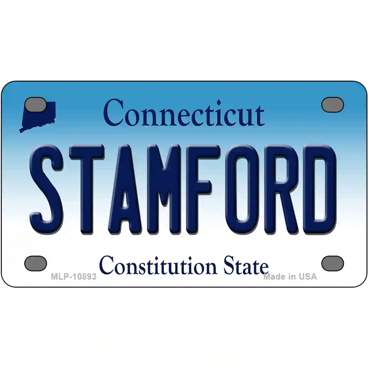 Stamford Connecticut Metal Novelty License Plate