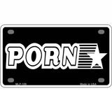 Porn Star Novelty Metal License Plate 4" x 2.2" (MLP)