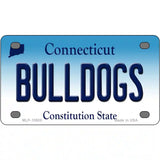 Bulldogs Connecticut Metal Novelty License Plate 4" x 2.2" (MLP)