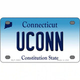 UConn Connecticut Metal Novelty License Plate 4" x 2.2" (MLP)