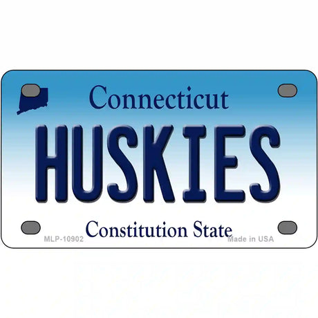 Huskies Connecticut Metal Novelty License Plate 4" x 2.2" (MLP)