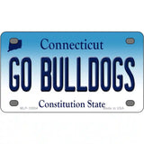 Go Bulldogs Connecticut Metal Novelty License Plate 4" x 2.2" (MLP)