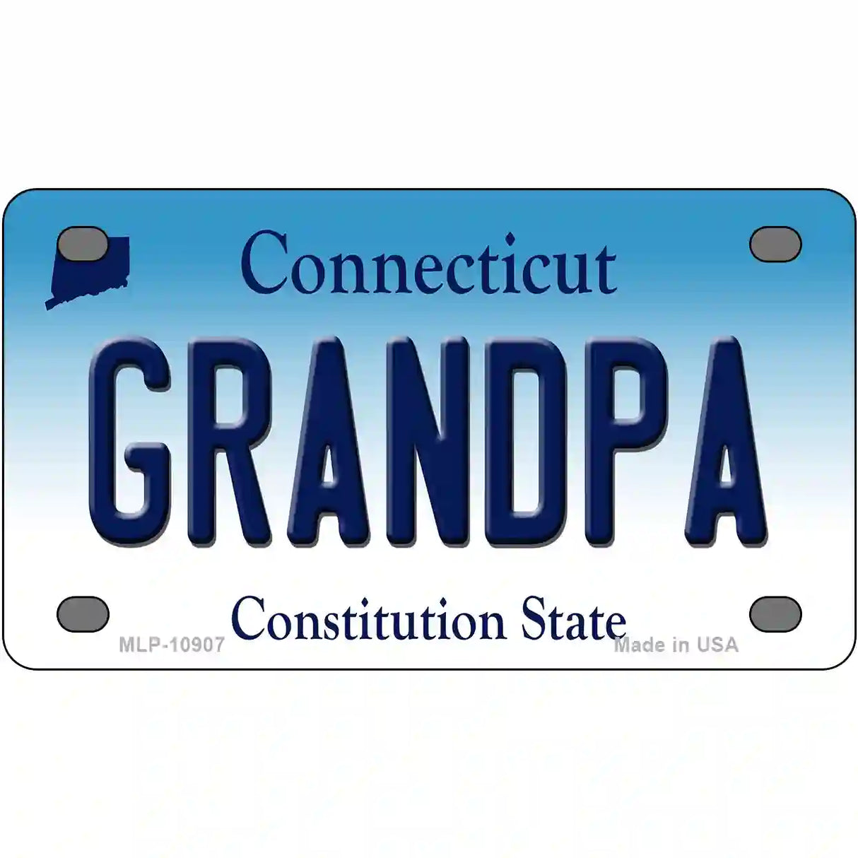 Grandpa Connecticut Metal Novelty License Plate 4" x 2.2" (MLP)