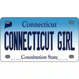 Connecticut Girl Connecticut Metal Novelty License Plate 4" x 2.2" (MLP)