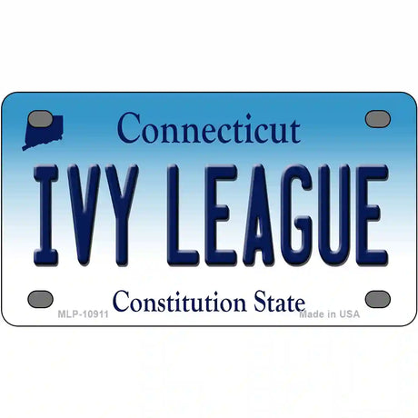 Ivy League Connecticut Metal Novelty License Plate 4" x 2.2" (MLP)