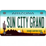 Sun City Grand Arizona Novelty Metal License Plate 4" x 2.2" (MLP)