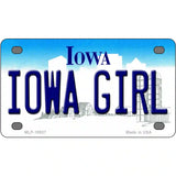 Iowa Girl Iowa Metal Novelty License Plate 4" x 2.2" (MLP)