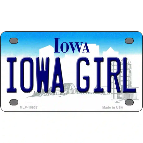 Iowa Girl Iowa Metal Novelty License Plate 4" x 2.2" (MLP)