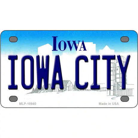 Iowa City Iowa Metal Novelty License Plate 4" x 2.2" (MLP)