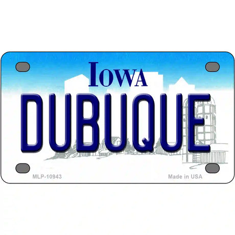 Dubuque Iowa Metal Novelty License Plate 4" x 2.2" (MLP)