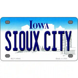 Sioux City Iowa Metal Novelty License Plate 4" x 2.2" (MLP)