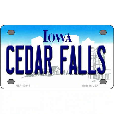 Cedar Falls Iowa Metal Novelty License Plate 4" x 2.2" (MLP)