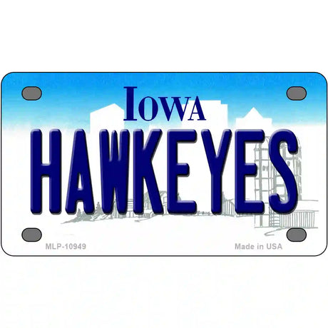 Hawkeyes Iowa Metal Novelty License Plate 4" x 2.2" (MLP)