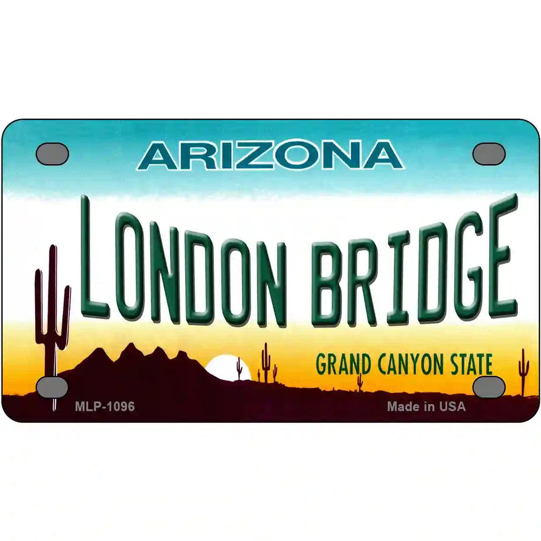 London Bridge Arizona Novelty Metal License Plate 4" x 2.2" (MLP)