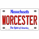 Worcester Massachusetts Metal Novelty License Plate