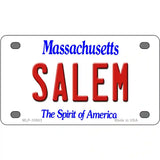 Salem Massachusetts Metal Novelty License Plate