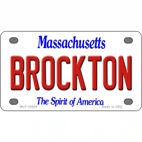 Brockton Massachusetts Metal Novelty License Plate 4" x 2.2" (MLP)