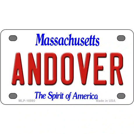 Andover Massachusetts Metal Novelty License Plate 4" x 2.2" (MLP)