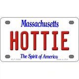 Hottie Massachusetts Metal Novelty License Plate 4" x 2.2" (MLP)