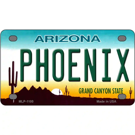 Phoenix Arizona Novelty Metal License Plate 4" x 2.2" (MLP)