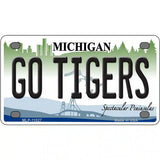 Go Tigers Michigan Metal Novelty License Plate 4" x 2.2" (MLP)