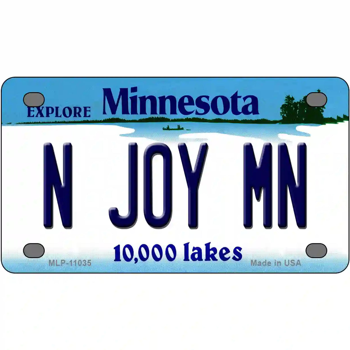 N Joy MN Minnesota Metal Novelty License Plate 4" x 2.2" (MLP)