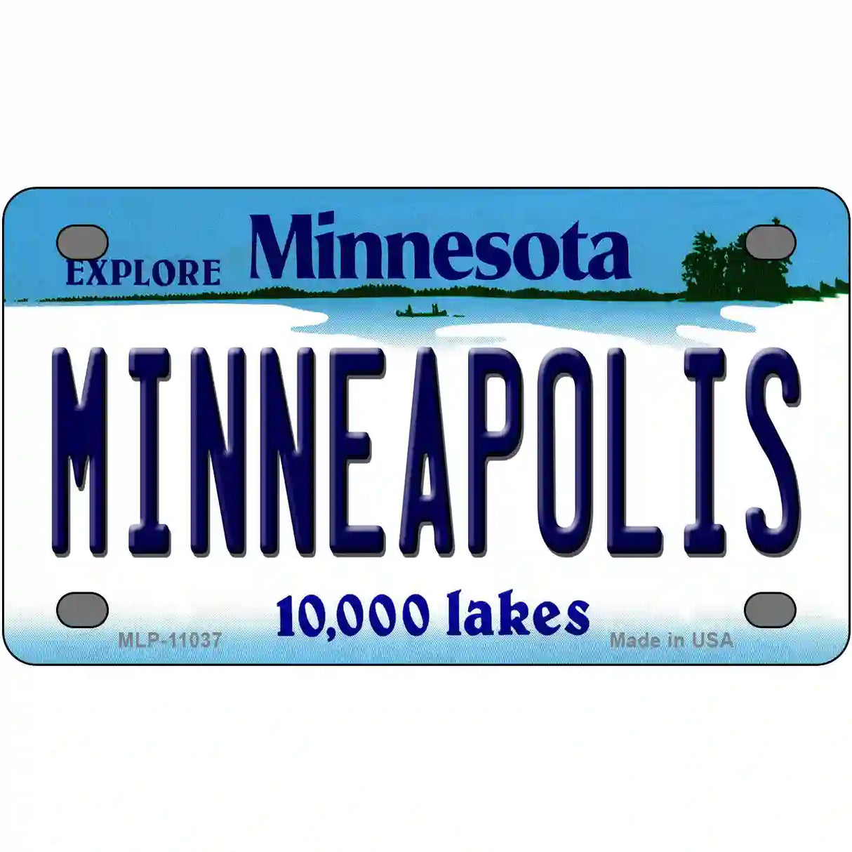 Minneapolis Minnesota State Novelty License Plate 4" x 2.2" (MLP)