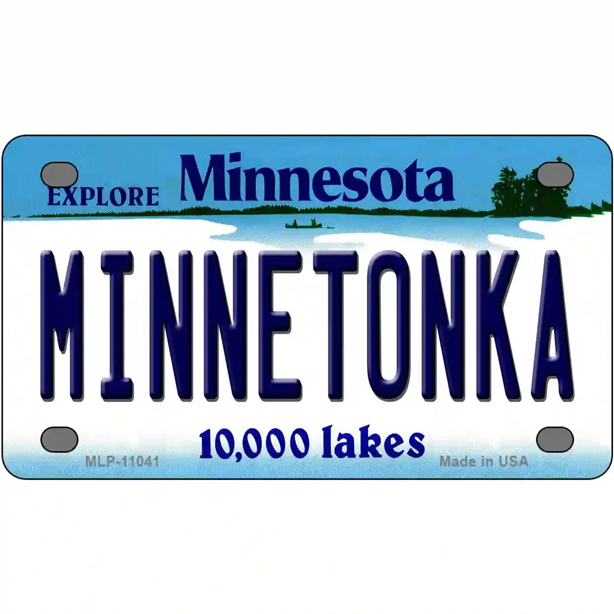 Minnetonka Minnesota State Novelty License Plate 4" x 2.2" (MLP)