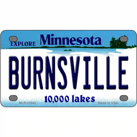 Burnsville Minnesota State Novelty License Plate 4" x 2.2" (MLP)