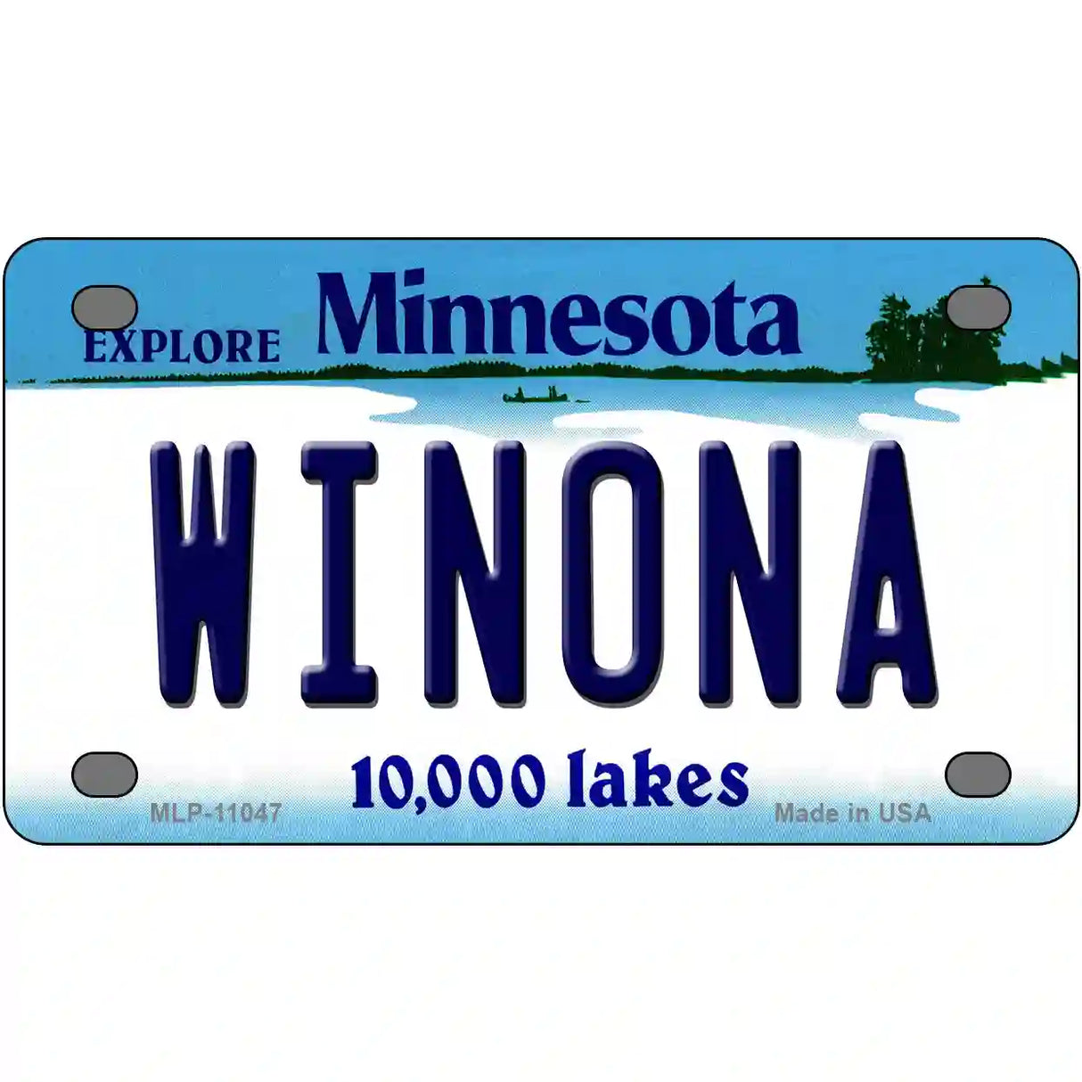 Winona Minnesota State Novelty License Plate 4" x 2.2" (MLP)