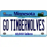 Go Timberwolves Minnesota State Novelty License Plate 4" x 2.2" (MLP)