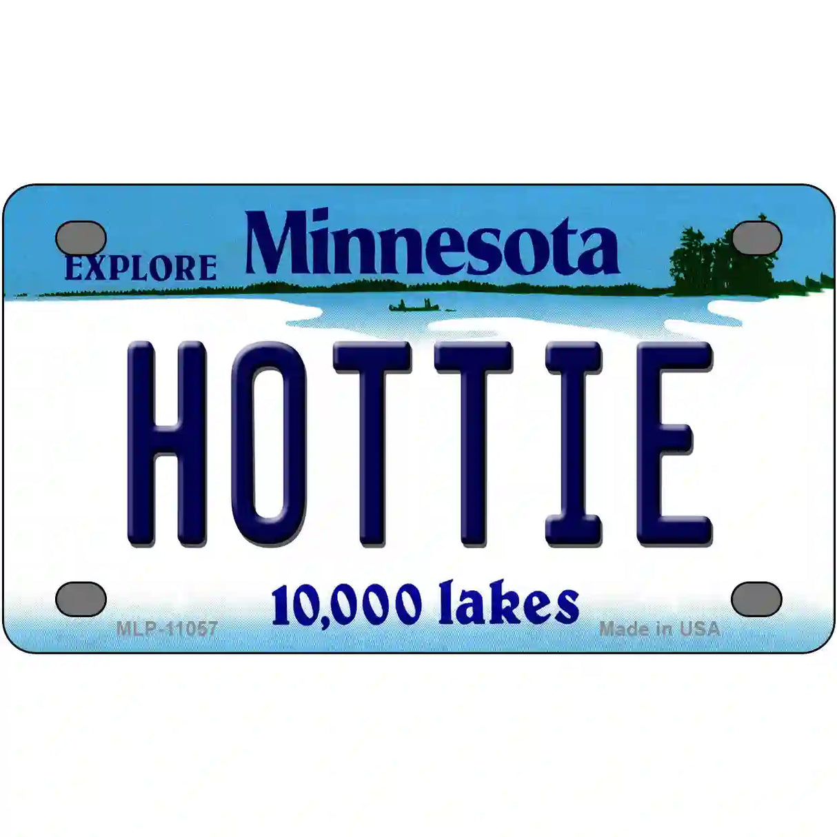 Hottie Minnesota State Novelty License Plate 4" x 2.2" (MLP)