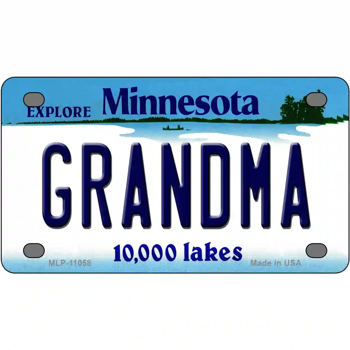 Grandma Minnesota State Novelty License Plate 4" x 2.2" (MLP)