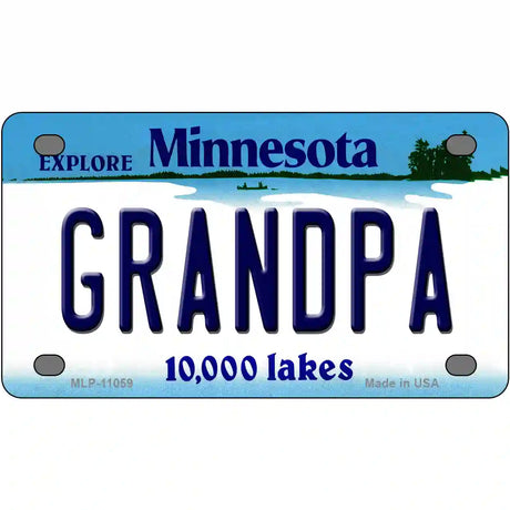 Grandpa Minnesota State Novelty License Plate 4" x 2.2" (MLP)