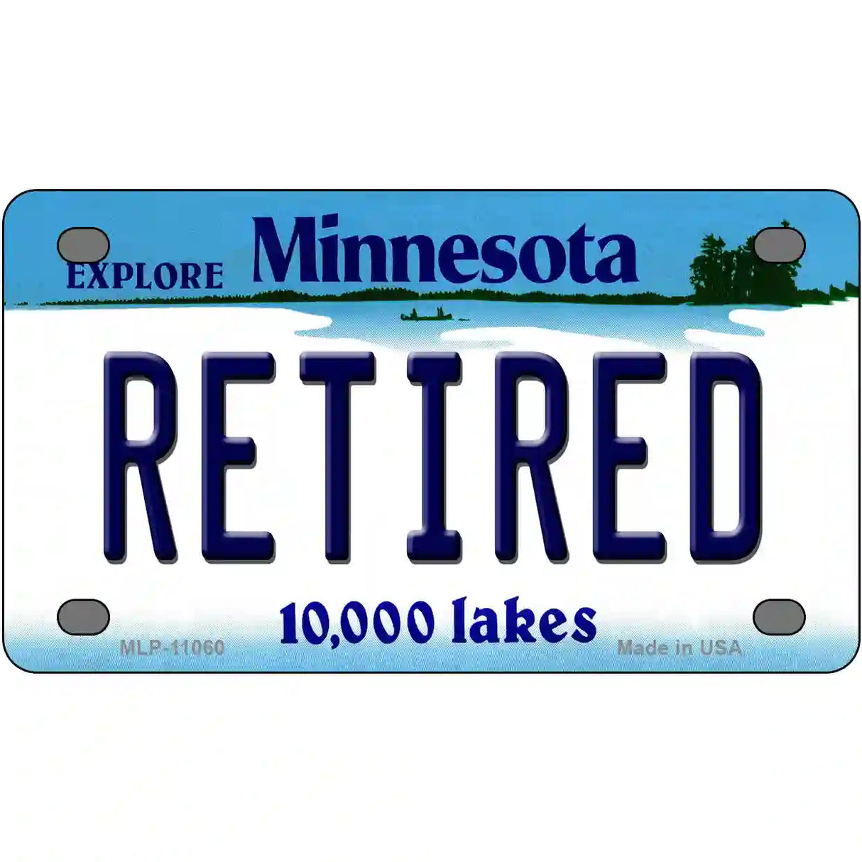 Retired Minnesota State Novelty License Plate 4" x 2.2" (MLP)