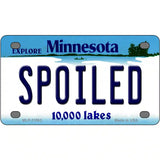 Spoiled Minnesota State Novelty License Plate 4" x 2.2" (MLP)