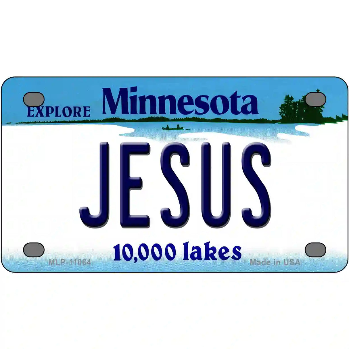 Jesus Minnesota State Novelty License Plate 4" x 2.2" (MLP)